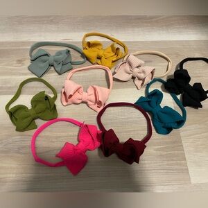 Colorful Bow Headband Set for Kids
